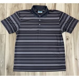 PGA Tour Air flux Striped Polo Shirt Men’s Size L
